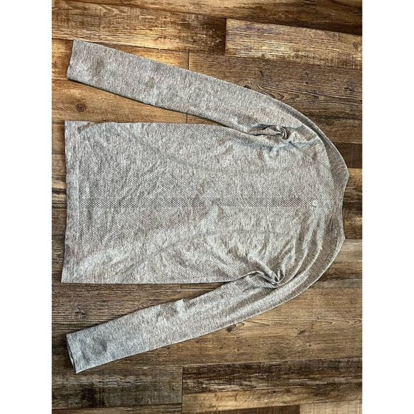 Lululemon Swiftly Tech Long Sleeve 2.0 Slate / White Size 6 - Picture 6 of 7